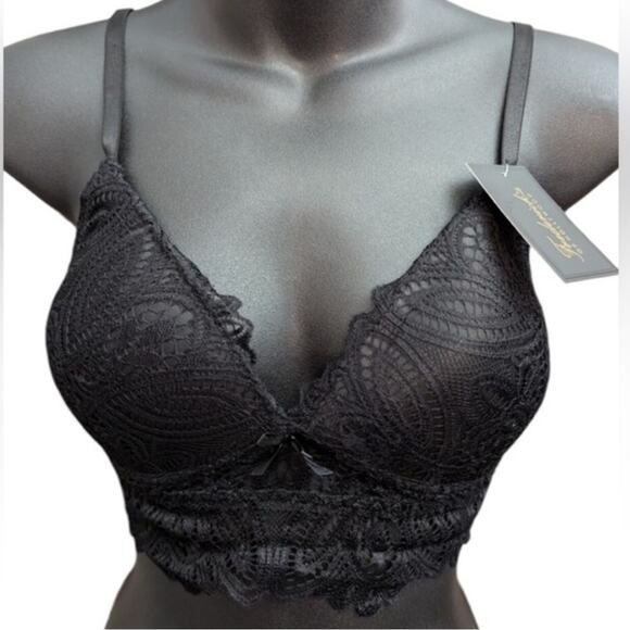Frederick’s of Hollywood - Finley Lace Bralette - Black NWT Size Medium - Picture 5 of 6